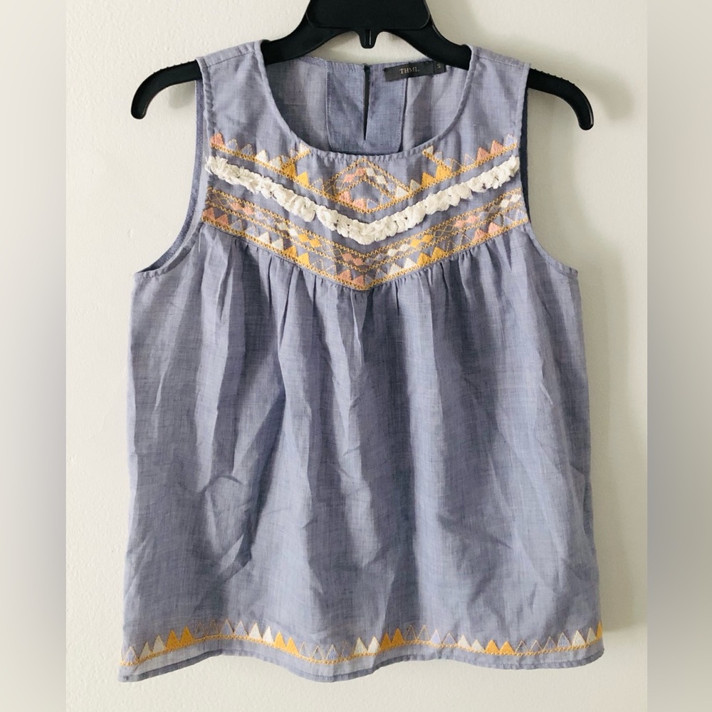 THML Embroidered Sleeveless Tank Top